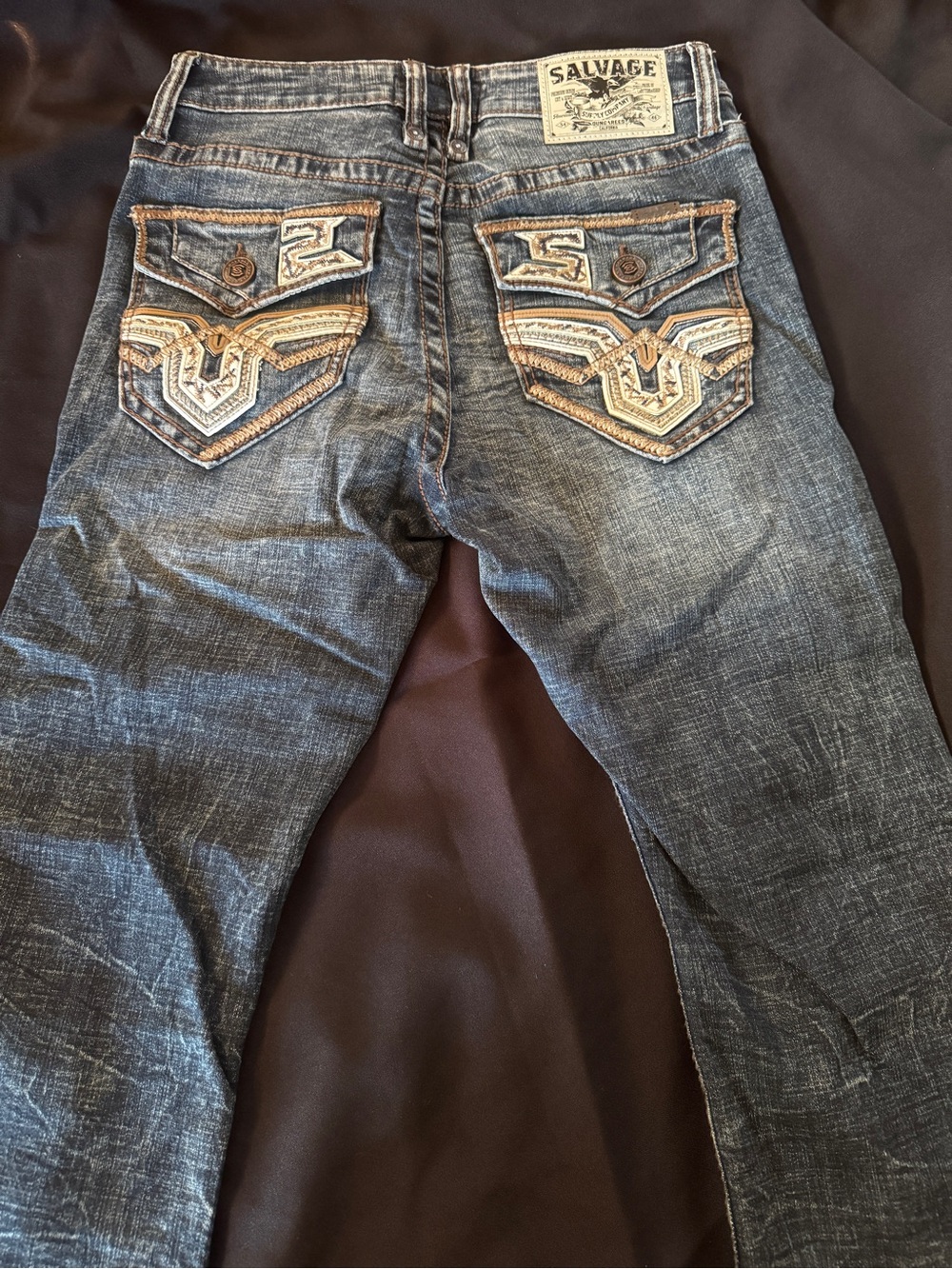Salvage Men's Ripped Jeans - Picture 2 of 5